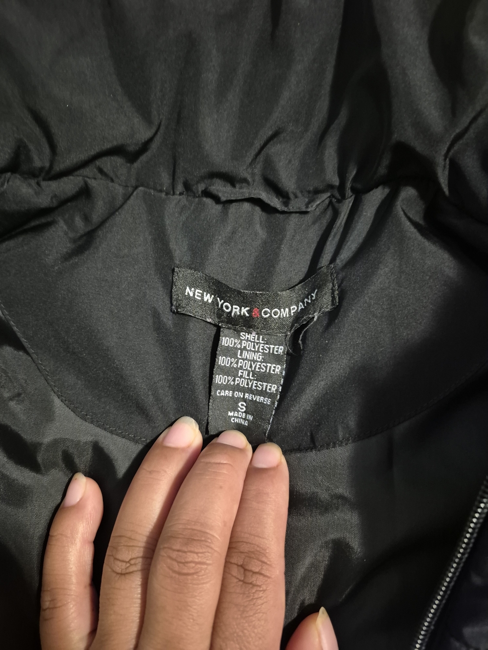 New York & Company Black Women's Puffer Jacket